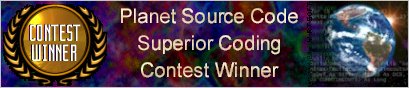 Planet Source Code Superior Coding Contest Winner